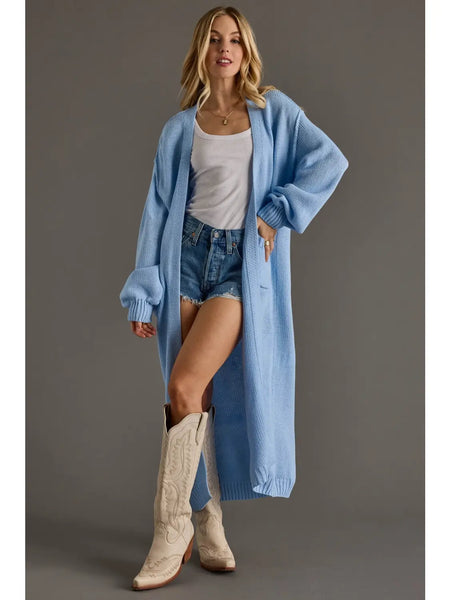 Summer Blanket Cardigan - Sky Blue
