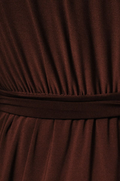 Cocoa Brown Midi Dress