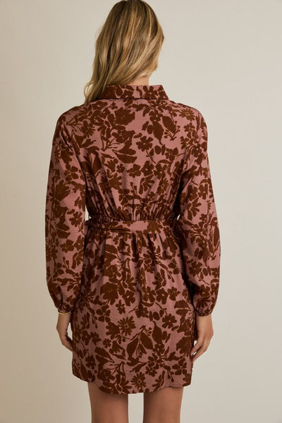 Waist Tie Floral Dress