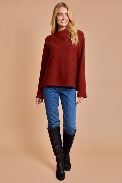 Kendall Button Neck Sweater