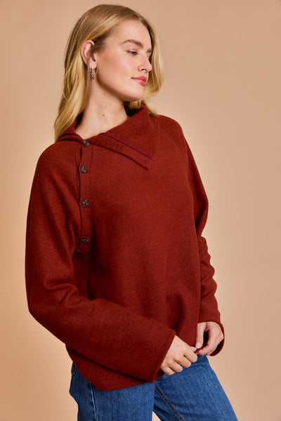 Kendall Button Neck Sweater