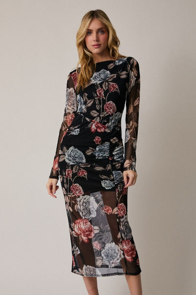 Georgia Black Floral Dress