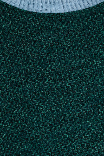 Green + Blue Contrast Detail Top