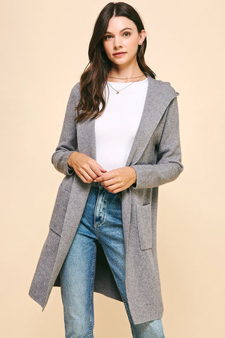 Diane Hoodie Cardigan - Gray
