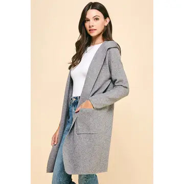 Diane Hoodie Cardigan - Gray