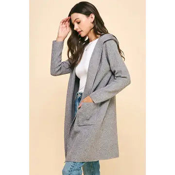 Diane Hoodie Cardigan - Gray