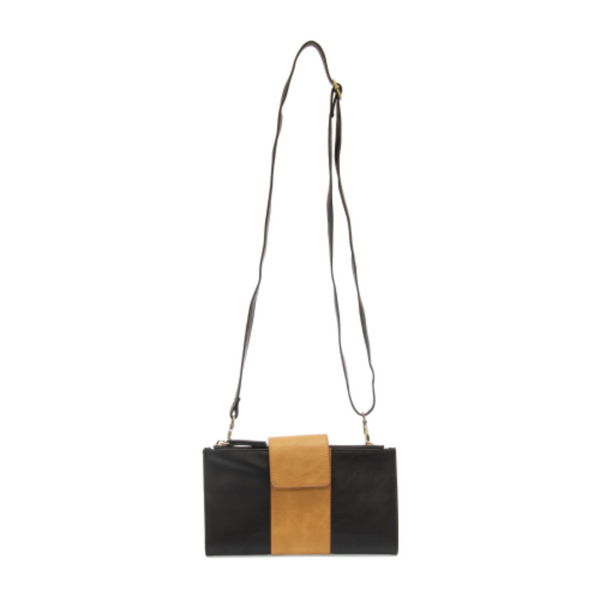 Camryn Colorblock Wallet/Crossbody - Black