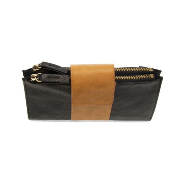 Camryn Colorblock Wallet/Crossbody - Black
