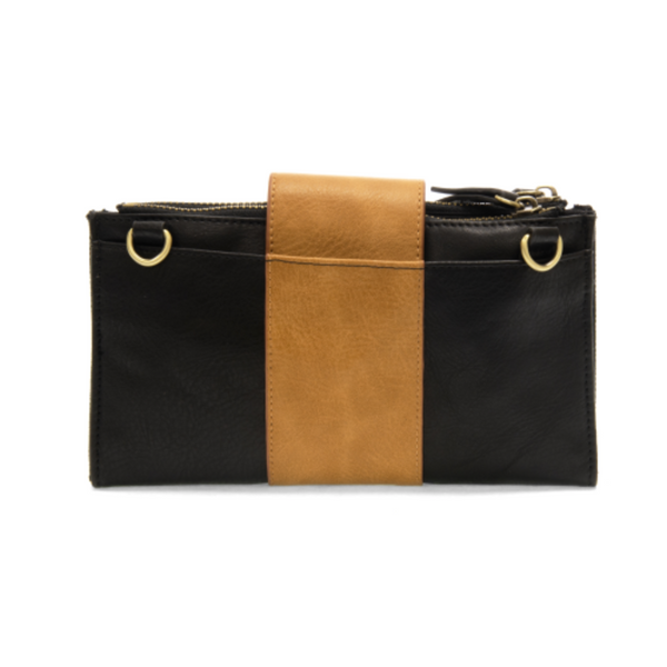 Camryn Colorblock Wallet/Crossbody - Black