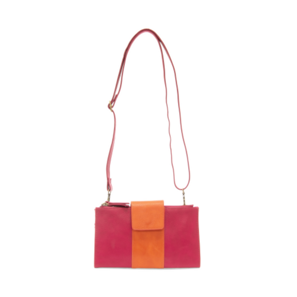 Camryn Colorblock Wallet/Crossbody - Fuchsia