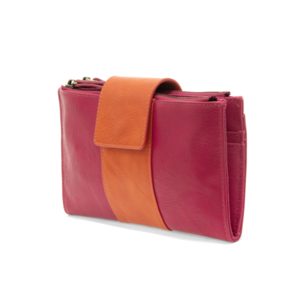 Camryn Colorblock Wallet/Crossbody - Fuchsia