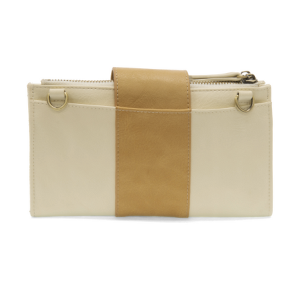 Camryn Colorblock Wallet/Crossbody - White/Tan