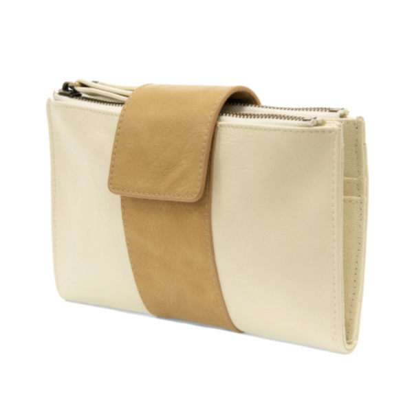 Camryn Colorblock Wallet/Crossbody - White/Tan
