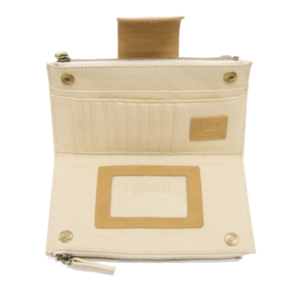 Camryn Colorblock Wallet/Crossbody - White/Tan