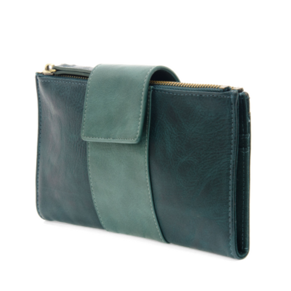 Camryn Colorblock Wallet/Crossbody - Dark Turquoise