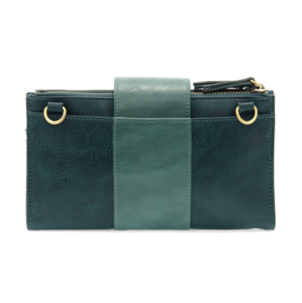 Camryn Colorblock Wallet/Crossbody - Dark Turquoise