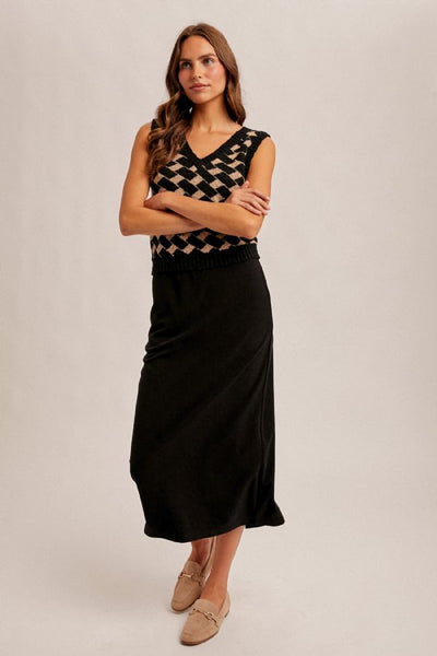 Joan Midi Pencil Skirt - Black