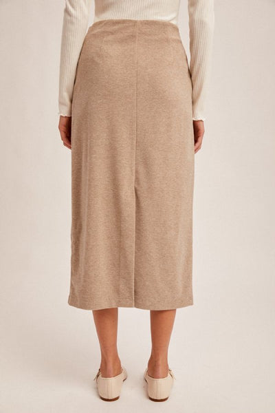 Joan Midi Pencil Skirt - Taupe