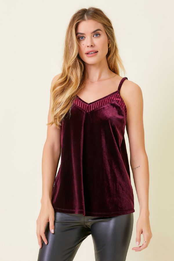 Velvet Camisole - Burgundy