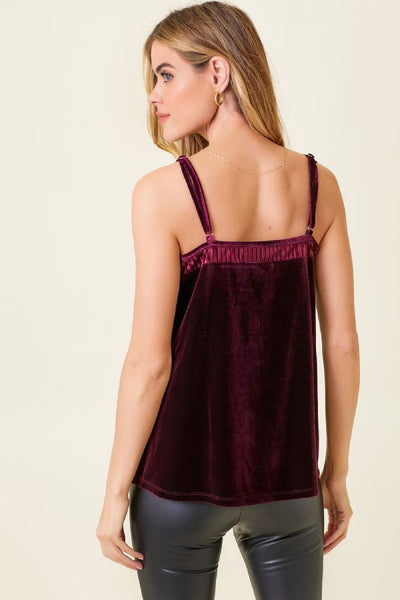 Velvet Camisole - Burgundy