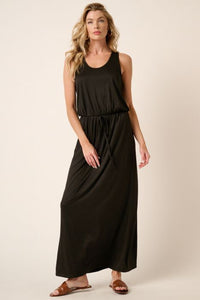 Bamboo Racerback Maxi Dress - Black