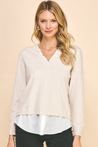 Layla Knit Combo Top