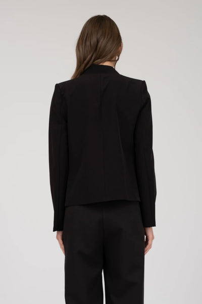 Notch Collar Blazer - Black