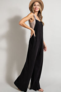 Black Knit Overalls