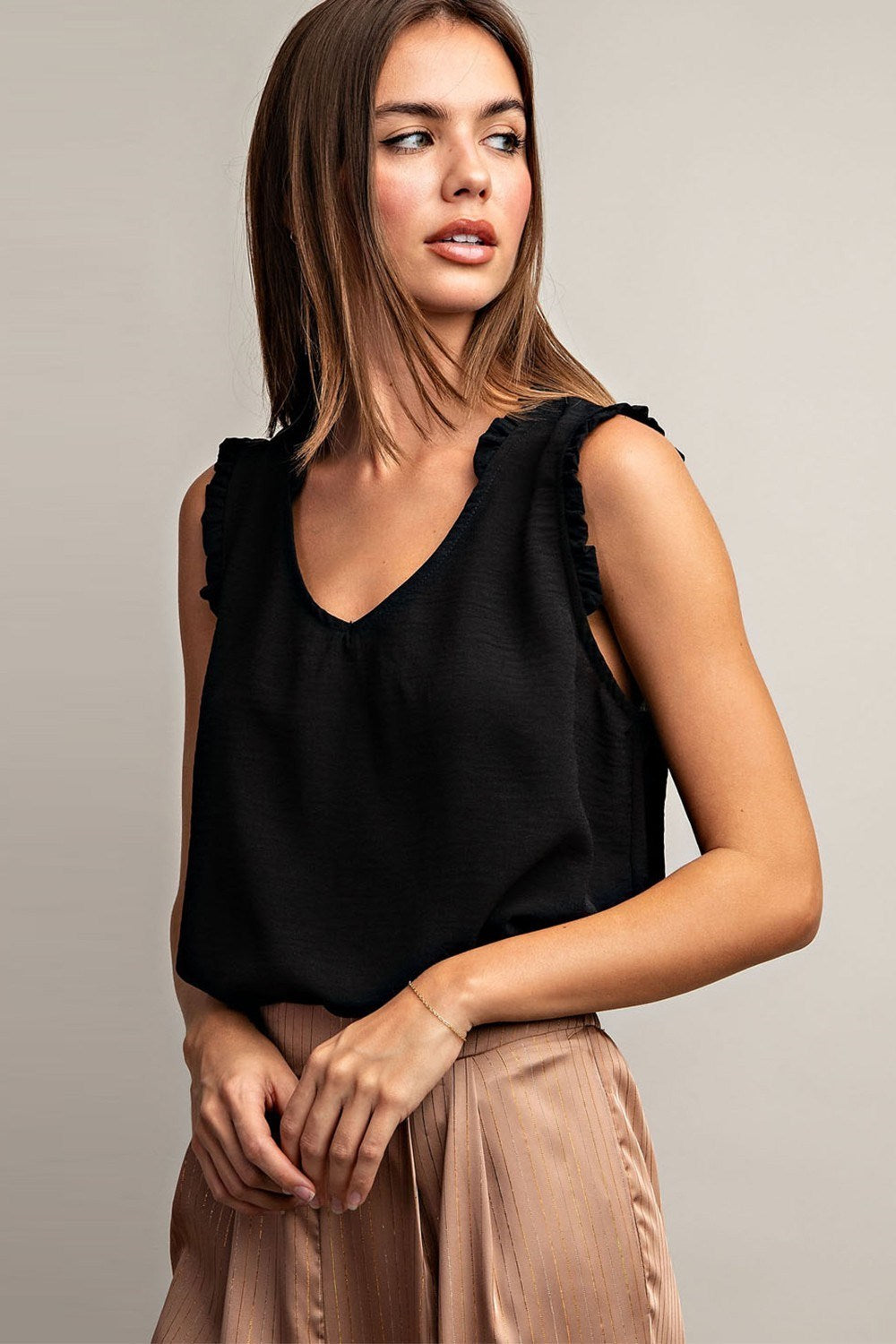 Jessica Sleeveless Blouse - Black