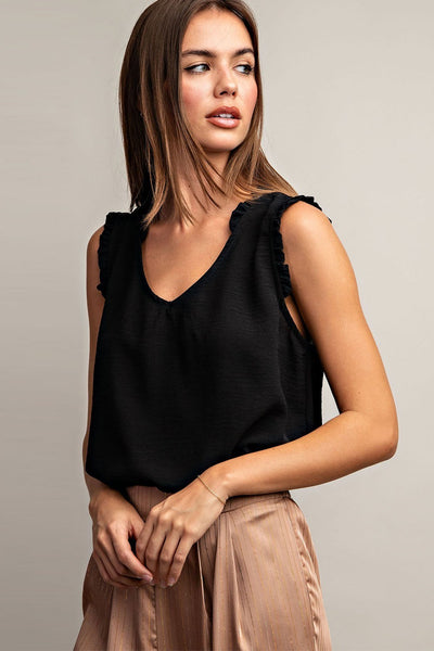 Jessica Sleeveless Blouse - Black