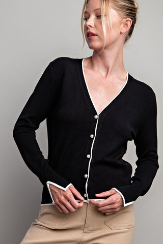 Pearl Button Cardigan