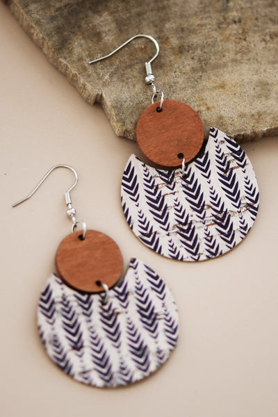 Boho Cork Painted Earrings