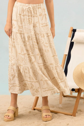Boho Floral Tiered Skirt