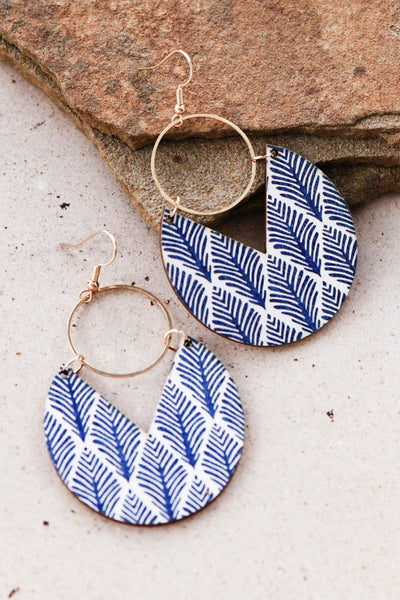 Boho Wood Painted Earrings