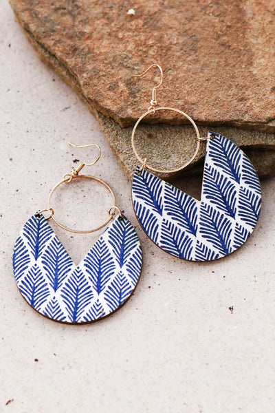 Boho Wood Painted Earrings