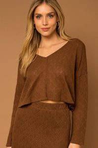 Cocoa Textured Top