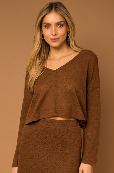 Cocoa Textured Top