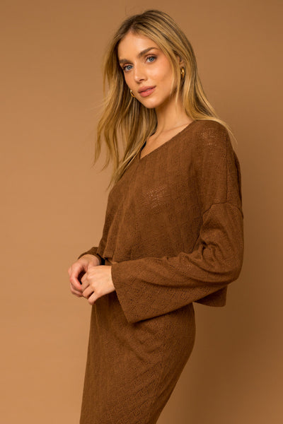 Cocoa Textured Top