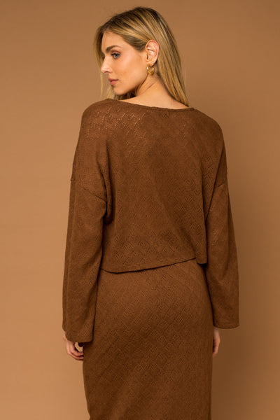 Cocoa Textured Top