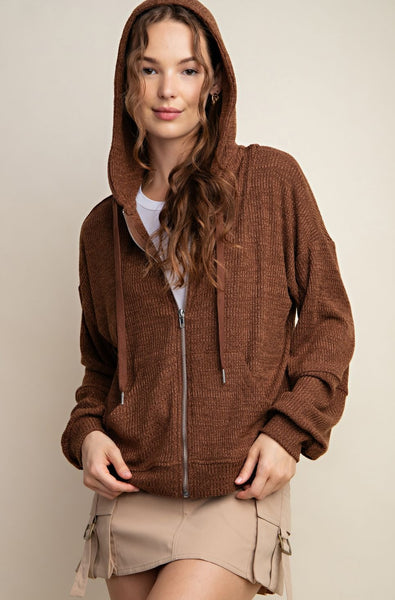 Chocolate Zip-Up Hoodie