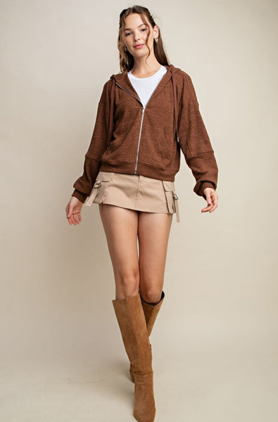 Chocolate Zip-Up Hoodie