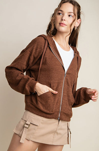 Chocolate Zip-Up Hoodie