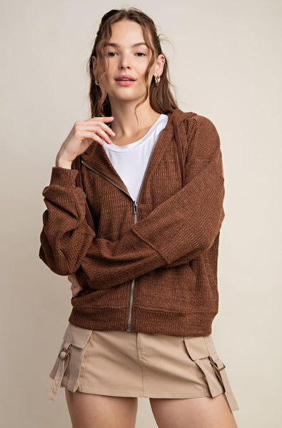 Chocolate Zip-Up Hoodie