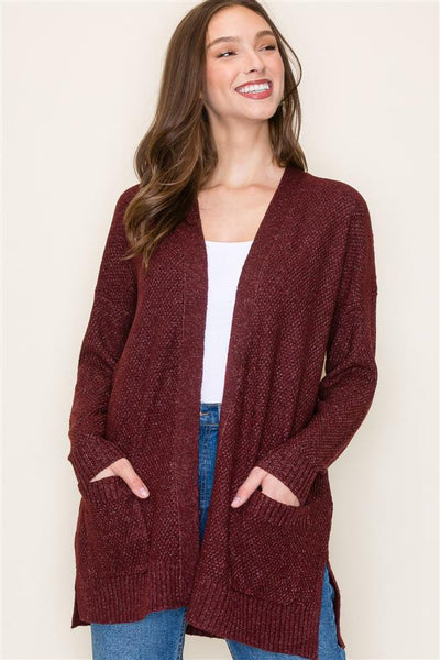 Ella Cardigan - Burgundy