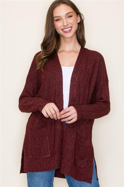 Ella Cardigan - Burgundy