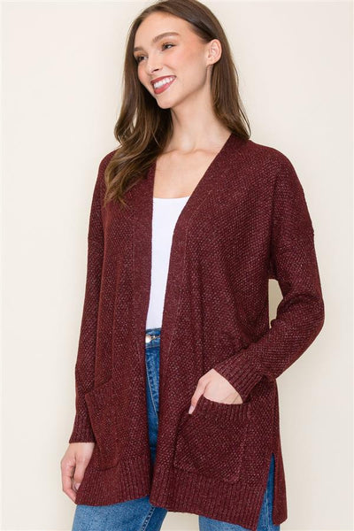 Ella Cardigan - Burgundy