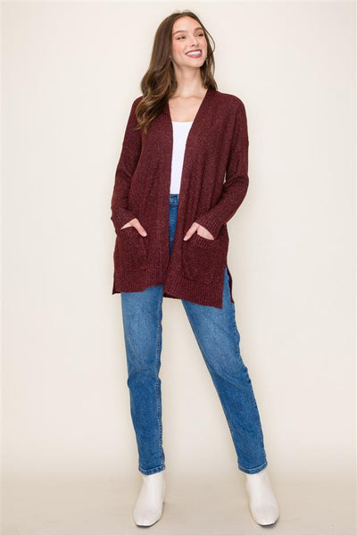 Ella Cardigan - Burgundy