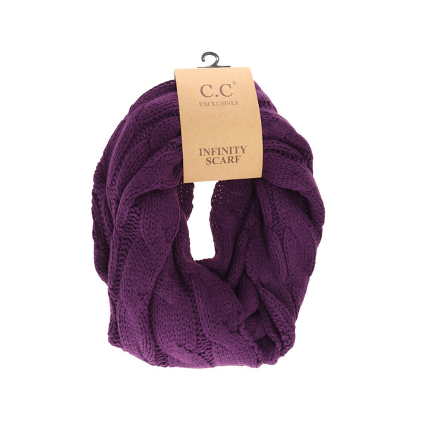 CC Cable Knit Infinity Scarves