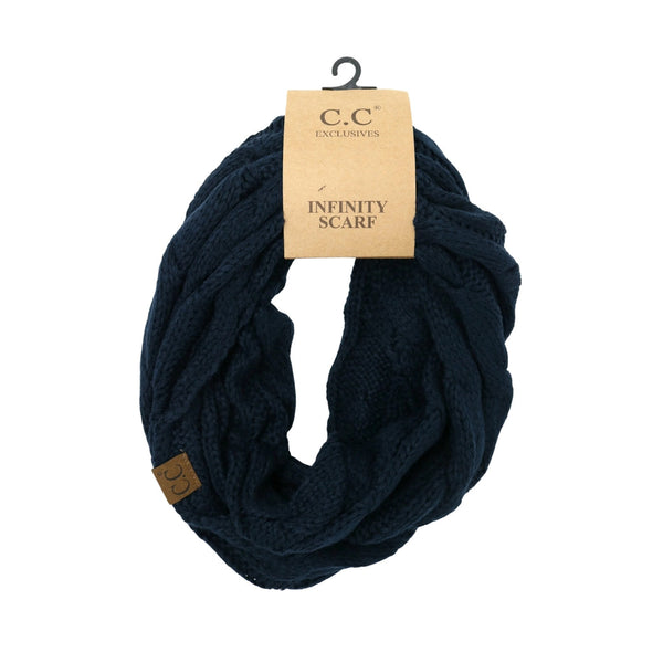 CC Cable Knit Infinity Scarves