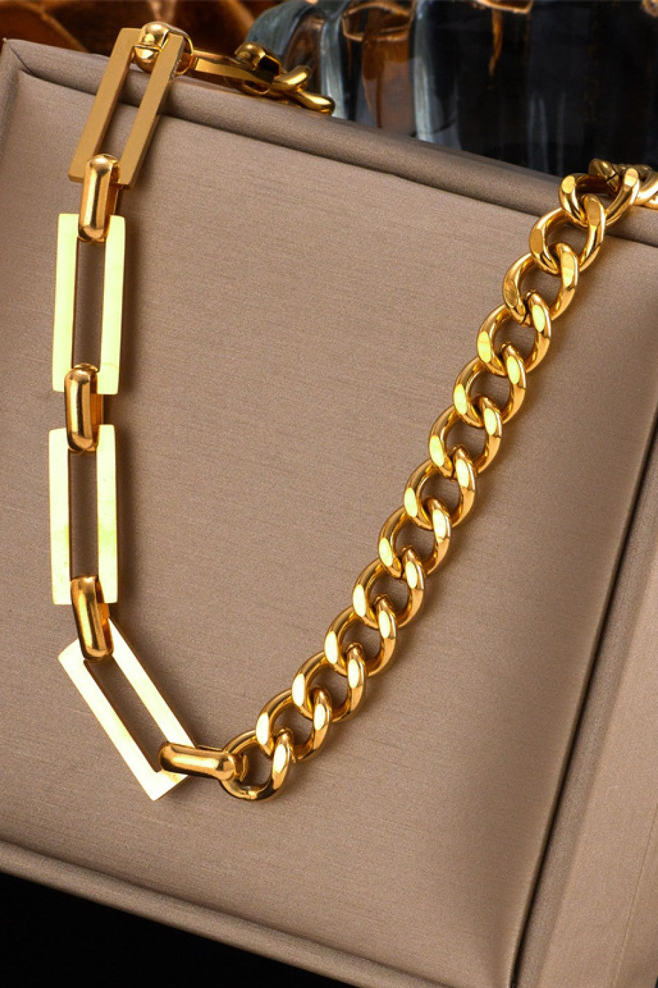 18K Gold Link Chain Necklace